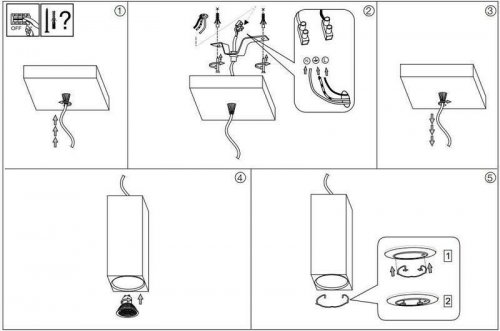 Подвесной светильник Ideal Lux OAK SP1 SQUARE BIANCO (150666) (13082)