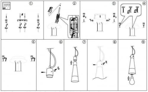 Світильник підвісний Ideal Lux KUKY CLEAR SP3 (033952) 