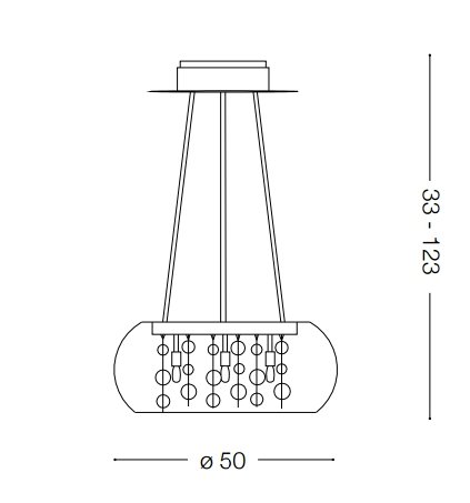 Підвісний світильник Ideal Lux AUDI-80 SP8 FUME' (197654) 