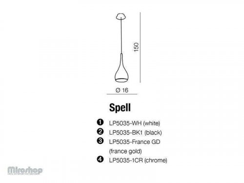 Подвесной светильник Azzardo AZ0285 Spell (chrome) (LP5035-CH) (15563)