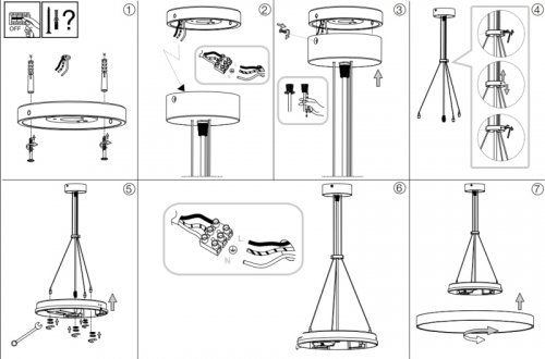 Подвесной светильник Ideal Lux HALO SP1 D35 3000K (226712)