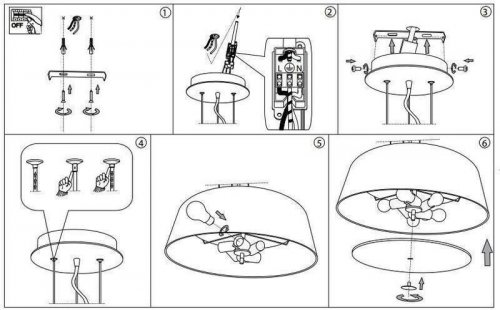 Світильник підвісний Ideal Lux HILTON SP6 (075518)