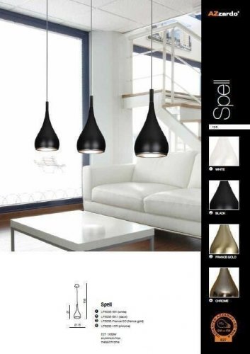 Подвесной светильник Azzardo AZ0285 Spell (chrome) (LP5035-CH) (15563)