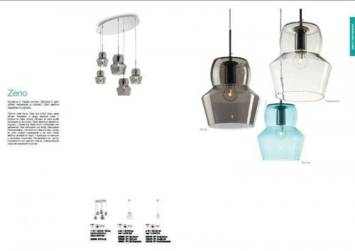 Подвесной светильник Ideal Lux ZENO SP1 SMALL FUME (002040) (81409)