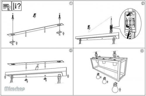 Подвесной светильник Ideal Lux IGOR SP3 NERO (092881)