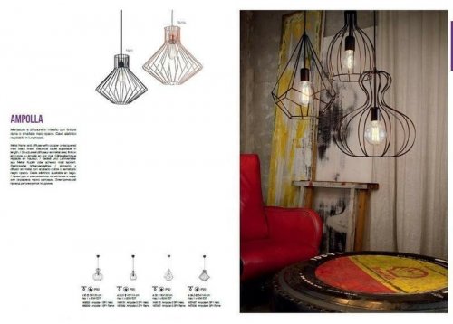 Подвесной светильник Ideal Lux AMPOLLA-3 SP1 RAME (167367) (23211)