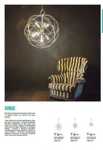 Подвесной  светильник  Ideal  Lux  KONSE  SP6  (156026)  (13330)