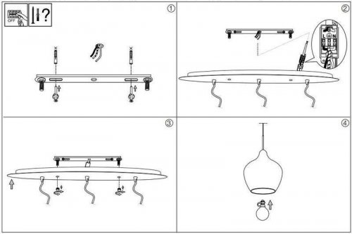 Підвісний світильник Ideal Lux SOFT SP3 CEMENTO (179766) (13142)