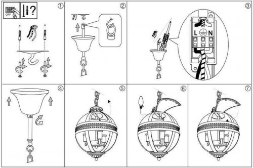 Подвесной светильник Ideal Lux WORLD SP3 BRUNITO (156316) (13431)