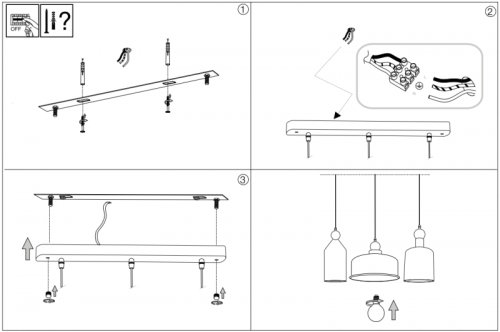 Підвісний світильник Ideal Lux TRIADE SP3 (194677) (23289)