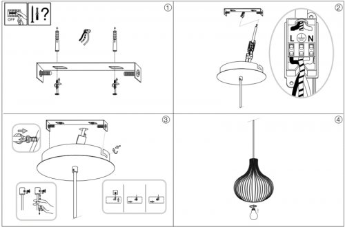 Підвісний світильник Ideal Lux ONION SP1 D38 (205298) (22937)