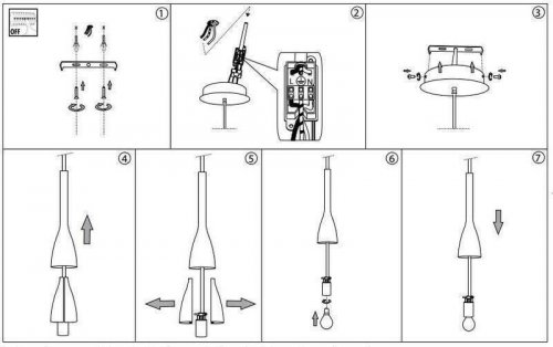 Світильник підвісний Ideal Lux FLUT SP1 SMALL ROSSO (035703) (48506)