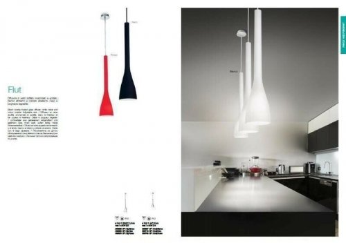 Світильник підвісний Ideal Lux FLUT SP1 SMALL ROSSO (035703) (48506)