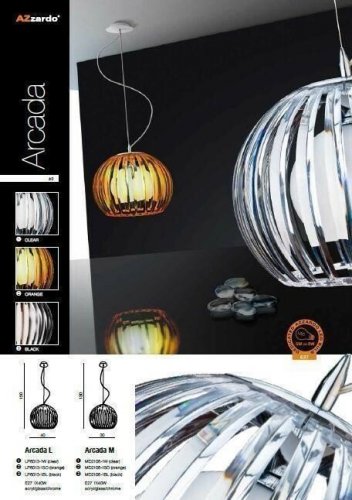 Подвесной светильник Azzardo AZ0479 Arcada L (orange) (LP6013-1S-OR) (15503)