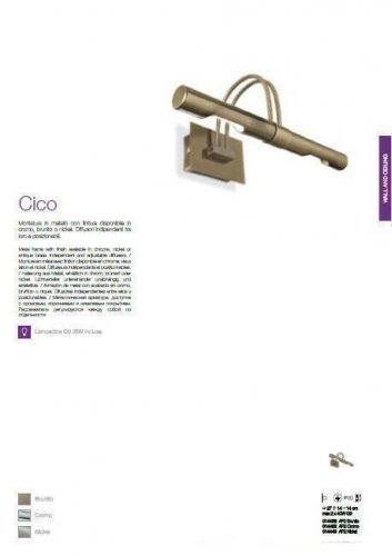 Підсвічування для картин Ideal Lux CICO AP2 CROMO (014432) (41747)