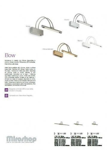 Настінний світильник Ideal Lux BOW AP114 BIANCO (137612) (96697)