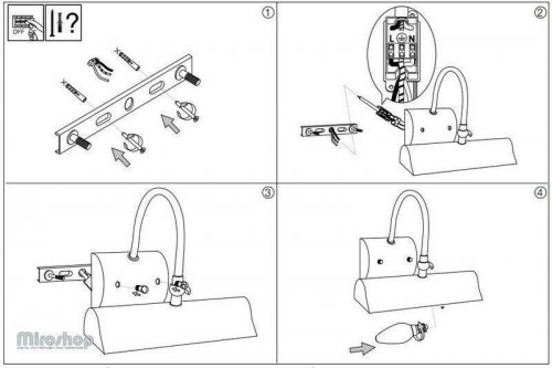 Настінний світильник Ideal Lux RETRO AP2 BRUNITO (144917) (93992)