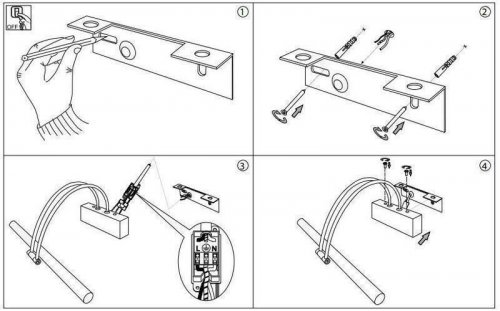 Підсвічування для картин Ideal Lux BOW AP66 NICKEL (007038) (48304)