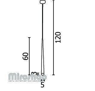 Підвісний світильник Azzardo AZ0117 Stylo 1 (chrome) (MD1220-1-CH) (15445)