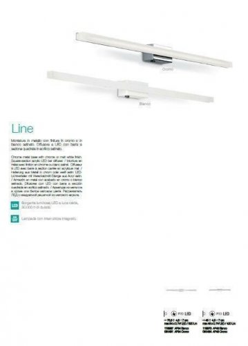 Настінний світильник Ideal Lux LINE AP48 CROMO (031484) (41861)