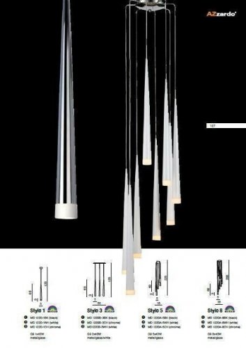 Підвісний світильник Azzardo AZ0117 Stylo 1 (chrome) (MD1220-1-CH) (15445)