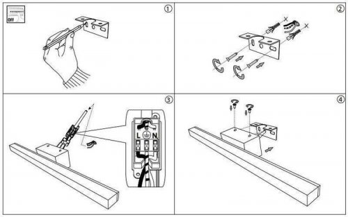 Настінний світильник Ideal Lux LINE AP48 BIANCO (118970) (93986)