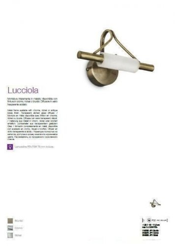 Підсвічування для картин Ideal Lux LUCCIOLA AP1 BRUNITO (119755) (88035)