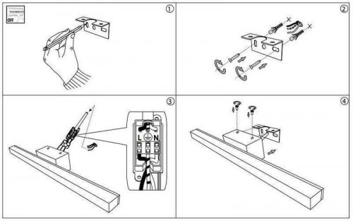 Настінний світильник Ideal Lux LINE AP84 BIANCO (118987) (88034)