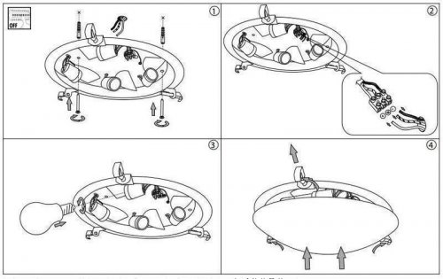 Светильник потолочный Ideal Lux SIMPLY PL4 (007991) (48914)