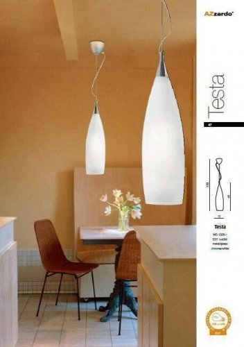 Подвесной светильник Azzardo AZ0120 Testa (MD1028-1-WH) (15613)
