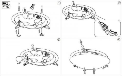 Светильник потолочный Ideal Lux LANA PL3 (068145) (56281)