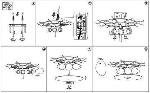 Стельовий світильник Ideal Lux OVALINO PL8 BIANCO (094014) (81312) 