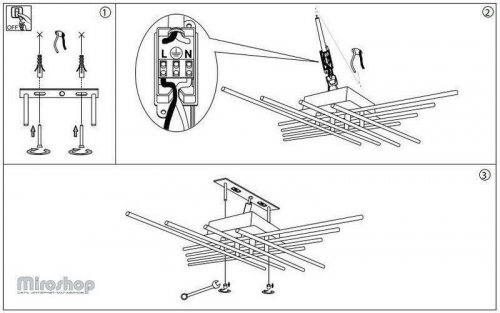 Стельовий світильник Ideal Lux CROSS PL360 (114750) 