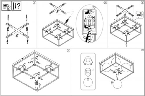 Стельовий світильник Ideal Lux LINGOTTO PL4 (198156) (22949)