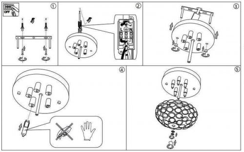 Стельовий світильник Ideal Lux ORION PL5 (059143) (48784)
