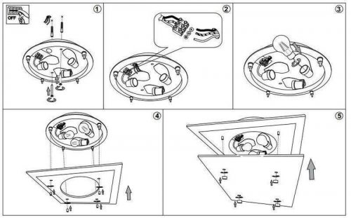 Стельовий світильник Ideal Lux OCEAN PL3 TRASPARENTE (081441) (67542)