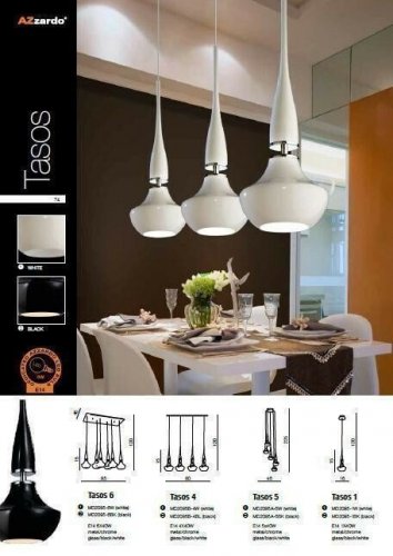 Подвесной светильник Azzardo AZ0719 Tasos 1 (black) (MD2095-1-BK) (15611)