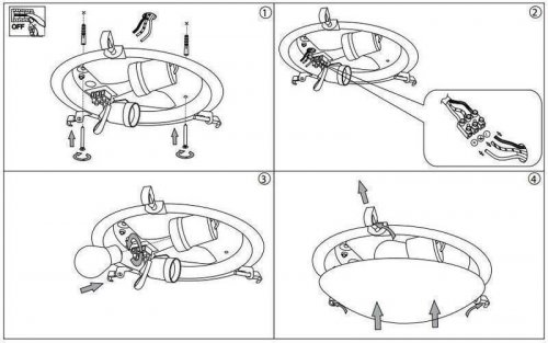 Світильник стельовий Ideal Lux LANA PL2 (068138) (56280)