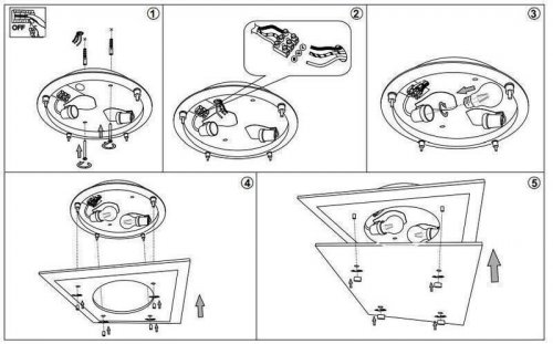 Світильник стельовий Ideal Lux OCEAN PL2 COLOR (091006) (67541) 