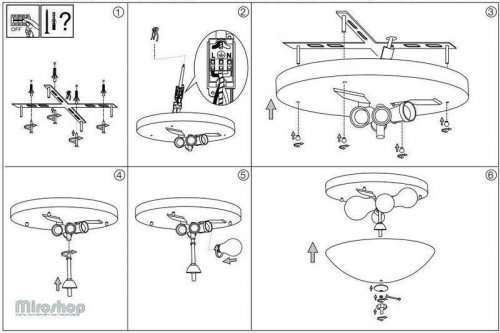 Стельовий світильник Ideal Lux SHELL PL4 AMBRA (140186) (94037)
