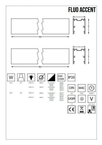 Потолочный светильник Ideal Lux FLUO ACCENT 1200 3000K WHITE (192611)