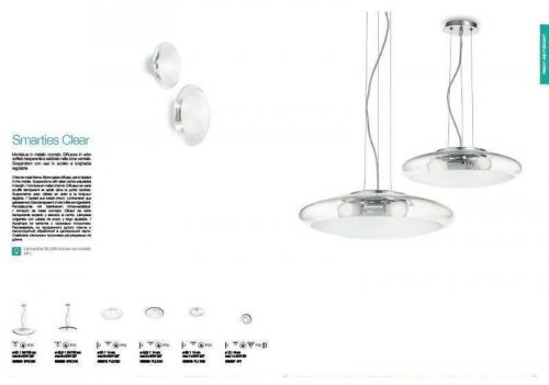 Світильник стельовий Ideal Lux SMARTIES CLEAR PL1 D33 (035543) (48921)
