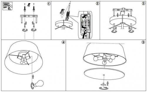 Стельовий світильник Ideal Lux WOODY PL5 WOOD (090863) (67597)