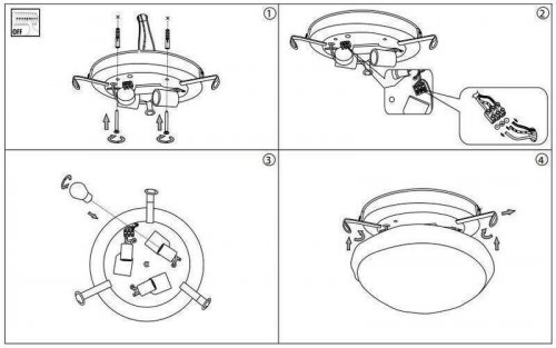 Світильник стельовий Ideal Lux FOGLIA PL3 D50 (013817) (46201)