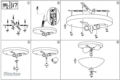 Потолочный светильник Ideal Lux SHELL PL3 TRASPARENTE (008608)
