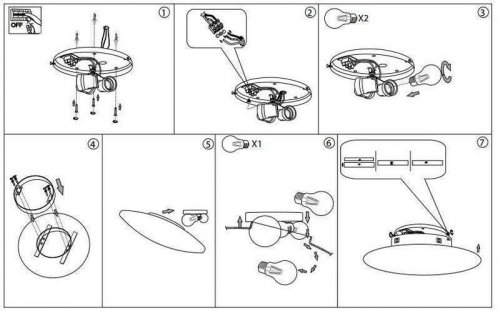 Світильник стельовий Ideal Lux SMARTIES CLEAR PL3 D50 (035512) (41863)