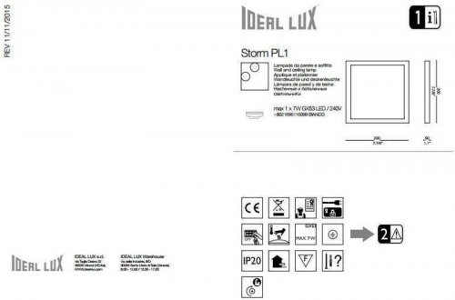 Стельовий світильник Ideal Lux UNION AP1 (116099)