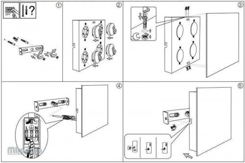 Стельовий світильник Ideal Lux FLAT PL4 D30 (134895) (94028)