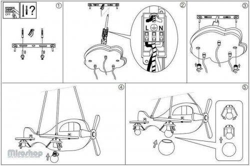 Підвісний світильник Ideal Lux AVION-1 SP3 (BLU/GIALLO) (136325) (93763)