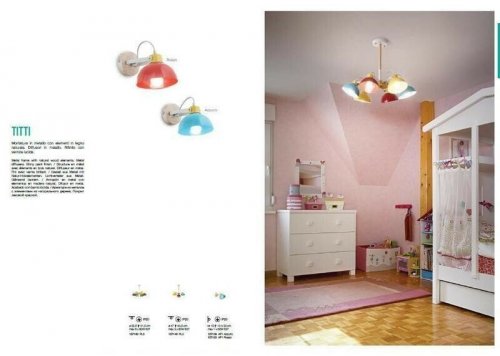 Бра Ideal Lux TITTI AP1 ROSSO (157122) (13355)